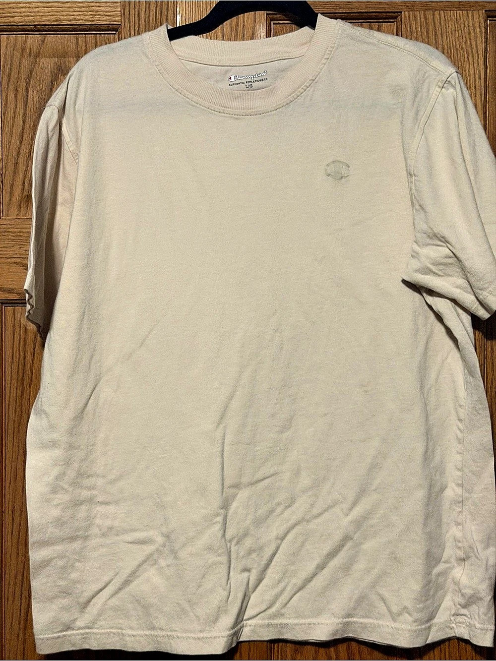 Champion Short Sleeve Tee in Beige Size Large